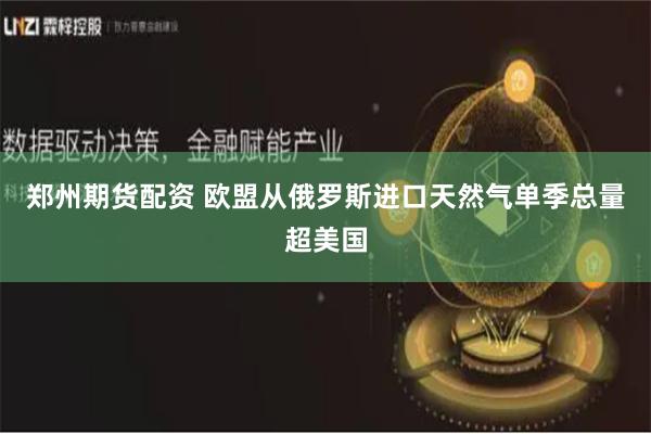 郑州期货配资 欧盟从俄罗斯进口天然气单季总量超美国
